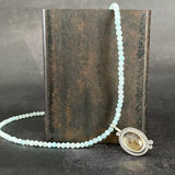 Cladonia Orbit Pendant with Citrine and Aquamarine