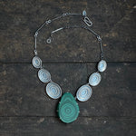Malachite Necklace with Concentric Circles