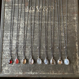 Two Dot Pendant with Gemstone