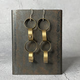 Brass Ring Earrings, long