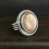 Wisp Ring with Mother of Pearl Doublet Quartz