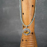 Bloom Pendant with Citrine and Green Apatite