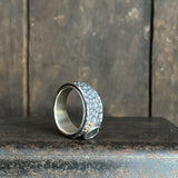 Meteorite Ring with Labradorite