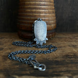 Lunar Tethered Bloom Pendant with Pink Agate