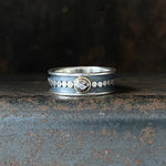 Galaxy Path Band with Rose Cut Diamond