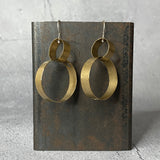 Brass Ring Dangle Earrings
