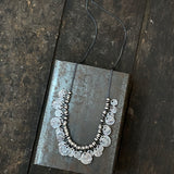 Lunar Disc Fringe Necklace