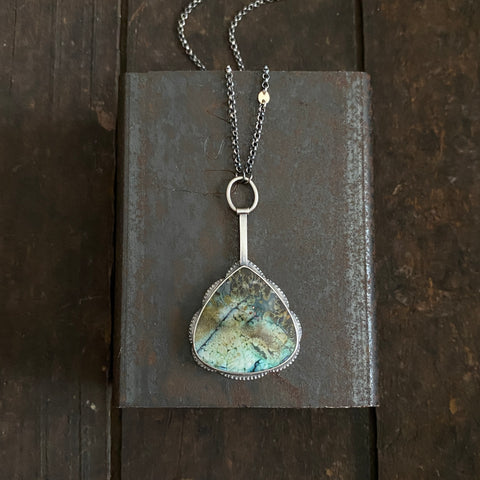 Stem Pendant with Opalized Wood