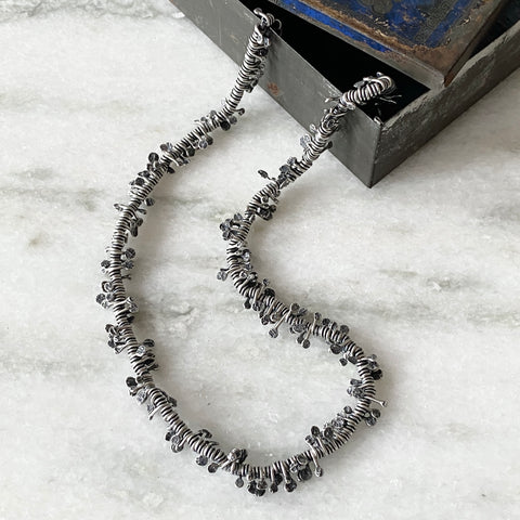 Lunar Brushed Dewdrop Necklace
