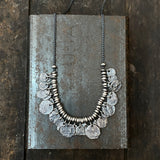 Lunar Disc Fringe Necklace