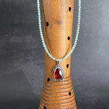 Pendant with Hessonite Garnet and Chrysoprase