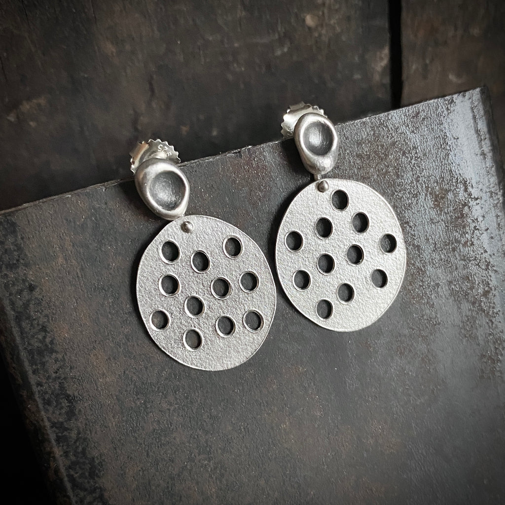 Foramina Oval and Dot Earrings, small