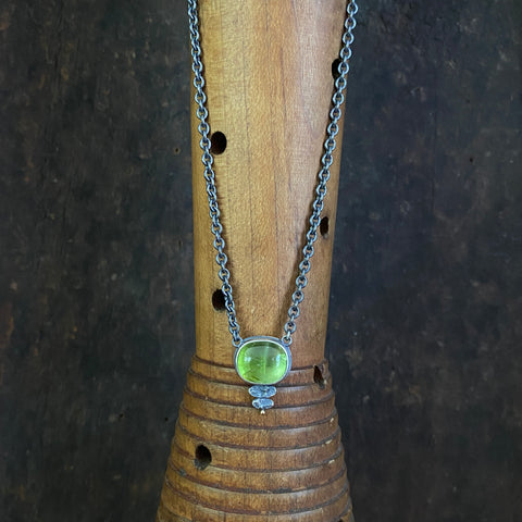 Lunar Cairn Pendant with Peridot