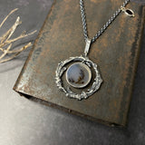 Ramulus Wreath Pendant with Dendritic Agate and Tourmaline Charm