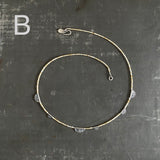 Lunar Half Moon Necklace, 18”