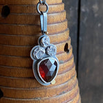 Lunar Cluster Pendant with Garnet