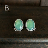 Two Dot Earrings with Gemstones