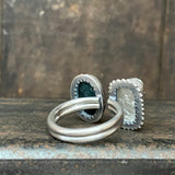 Split Ring with Tourmaline and Tourmaline in Quartz