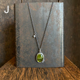 Two Dot Pendant with Gemstone