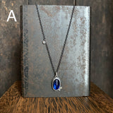 Two Dot Pendant with Gemstone