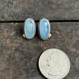 Galaxy Duo Earrings with Aquamarine