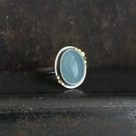 Galaxy Penna Ring with Aquamarine