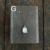 Two Dot Pendant with Gemstone
