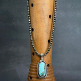 Cladonia Orbit Pendant with Turquoise and Pyrite