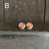 Simple Stud Earrings with Gemstone