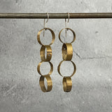 Brass Ring Earrings, long