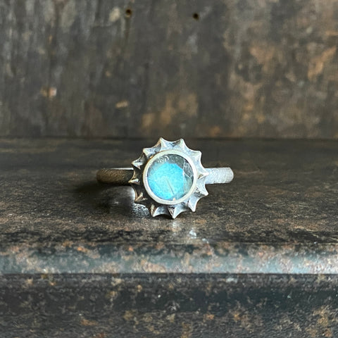 Spine Ring with Labradorite