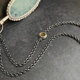 Halo Pendant with Beryl and Citrine Charm