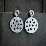 Foramina Oval and Dot Earrings, small