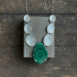 Malachite Necklace with Concentric Circles