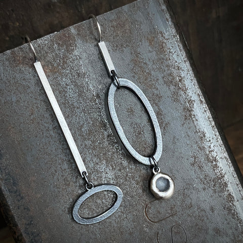 Ellipse Mismatched Earrings VII