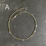 Lunar Half Moon Necklace, 18”