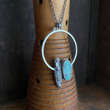 Lunar Orbit Pendant with Kingman Turquoise