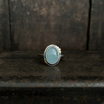 Galaxy Penna Ring with Aquamarine