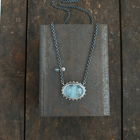 Spiny Pendant with Aquamarine