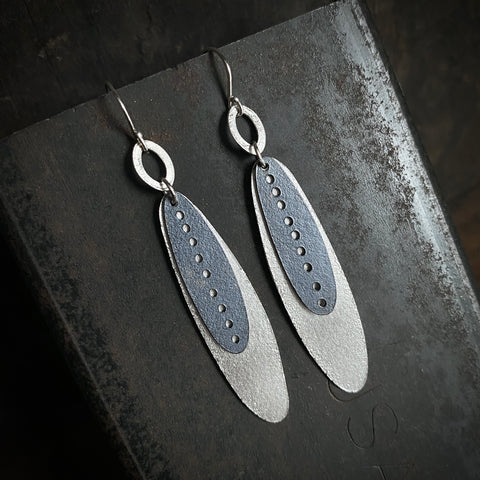 Foramina Double Oval Dangle Earrings II