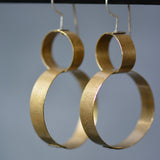Brass Ring Dangle Earrings
