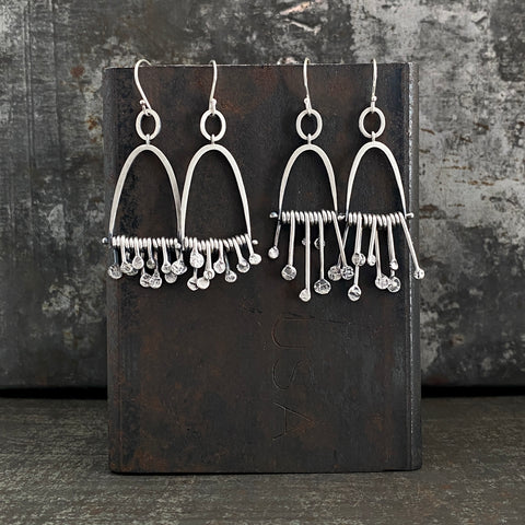Lunar Dewdrop Arch Earrings