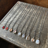 Two Dot Pendant with Gemstone