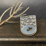 Crater Ring with Dendritic Agate