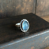 Spine Ring with Aquamarine