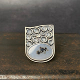 Crater Ring with Dendritic Agate