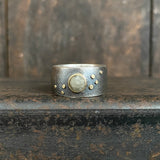 Galaxy Stardust Ring with Rose Cut Diamond
