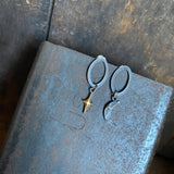 Lunar Crescent and Star Hoop Studs