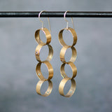 Brass Ring Earrings, long
