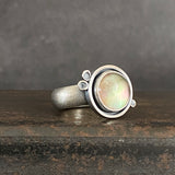 Cladonia Orbit Ring with Mother of Pearl Doublet